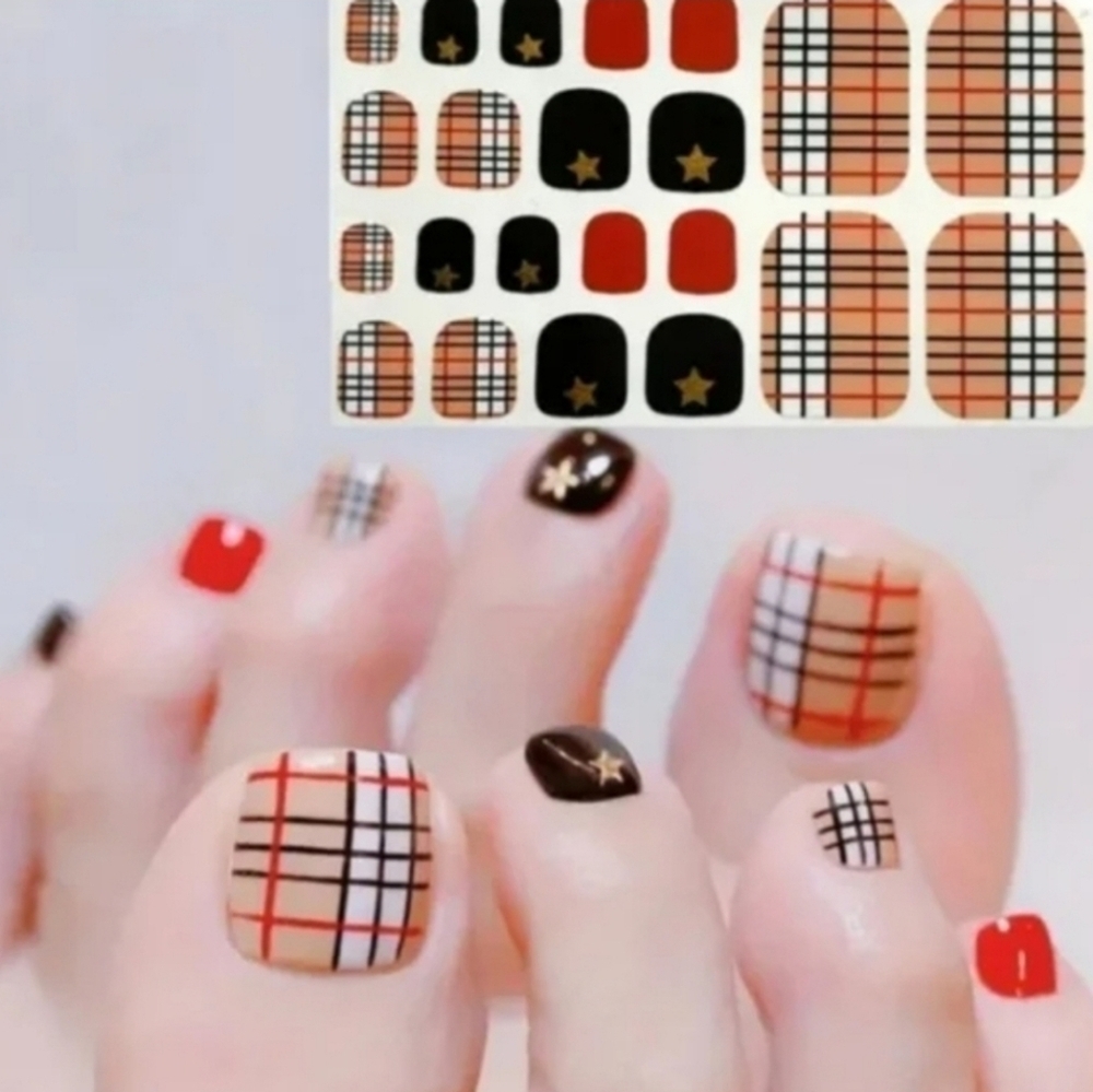 Trendy Self Adhesive Toe Nails Wrap
